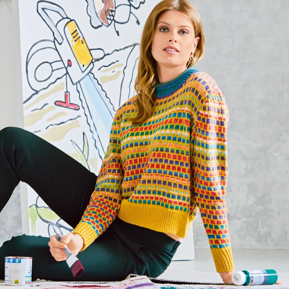 Цветные свитера для женщин спицами