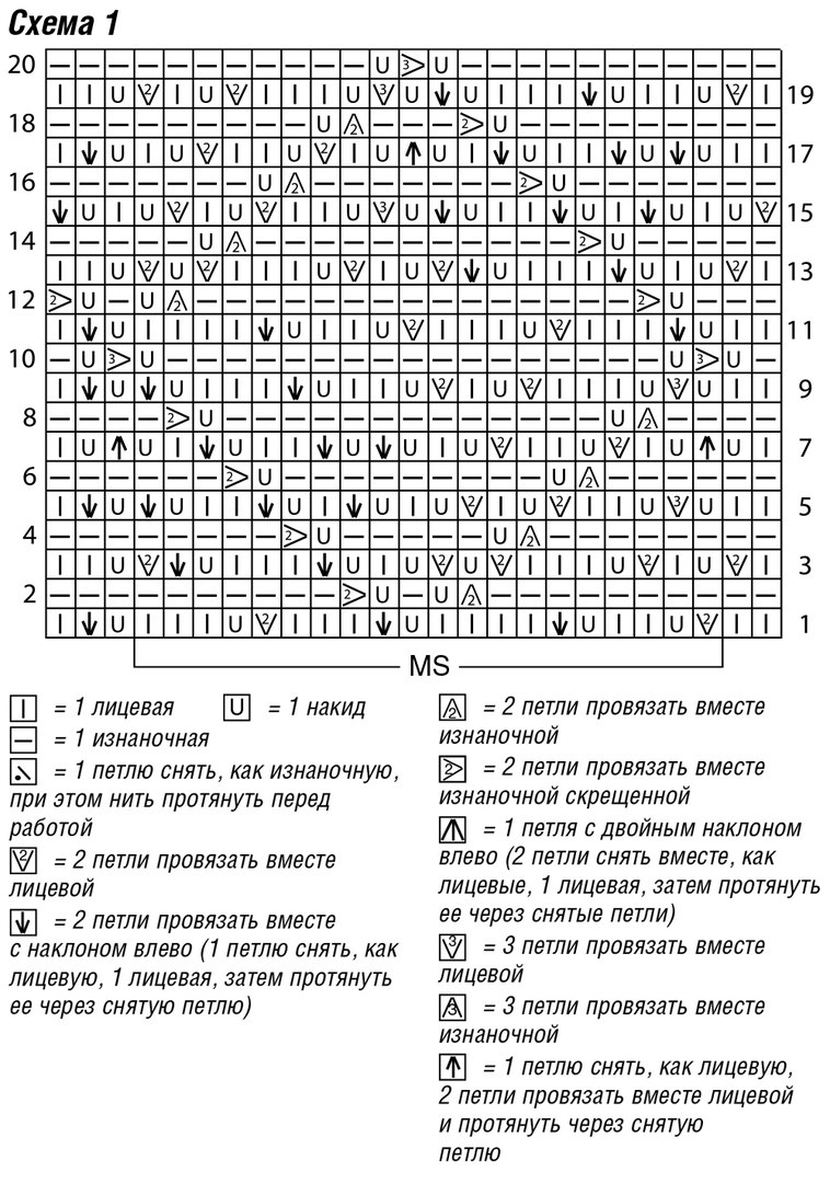 Палантин коломиец схема