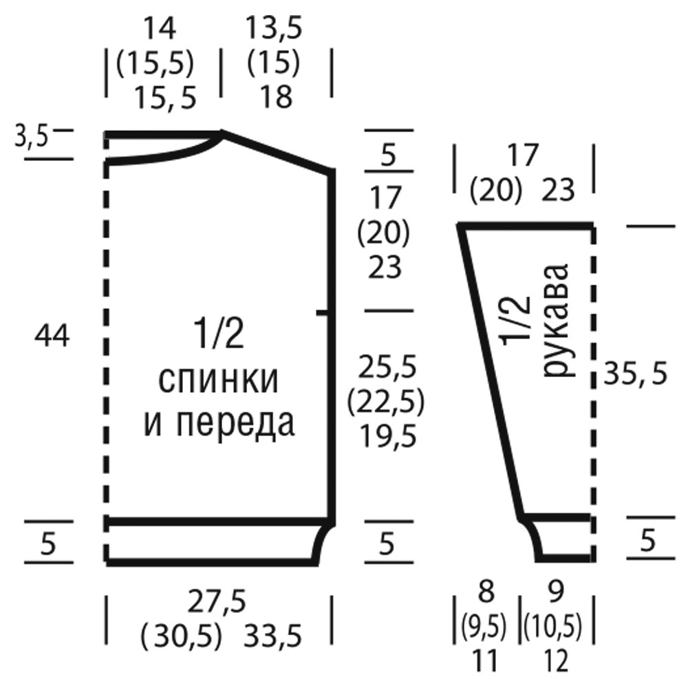 Кофта из велюровой пряжи спицами с описанием и схемами